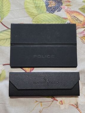 Unisex Police and Marc Ekco Black Slim Eyeglass Cases - Protective Accessory